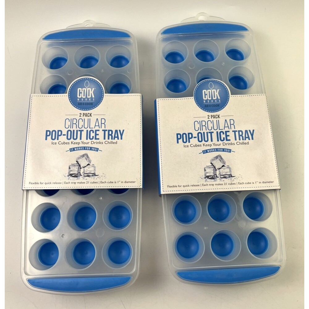4 Silicone Easy Push Pop Out Mini Ice Cube Tray With Flexible Silicone Bottom